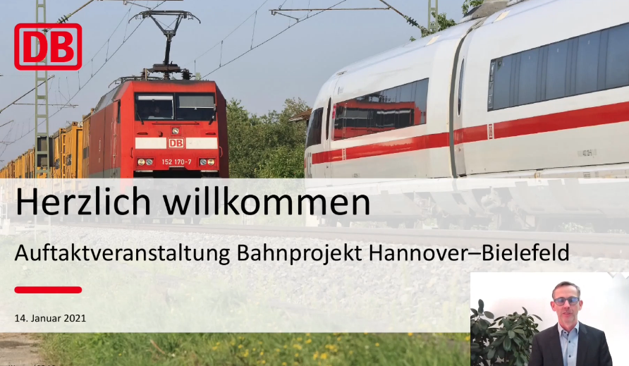 Video der Auftaktveranstaltung zum Planungsdialog des Bahnprojektes Hannover – Bielefeld